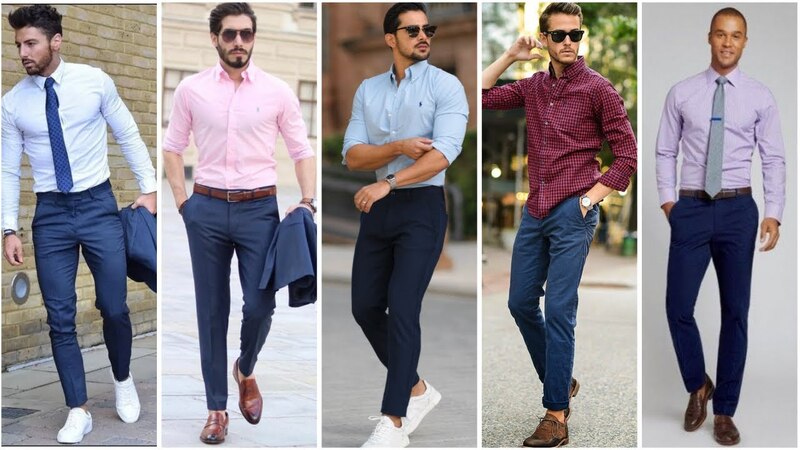 Cómo combinar pantalones azules de hombre 